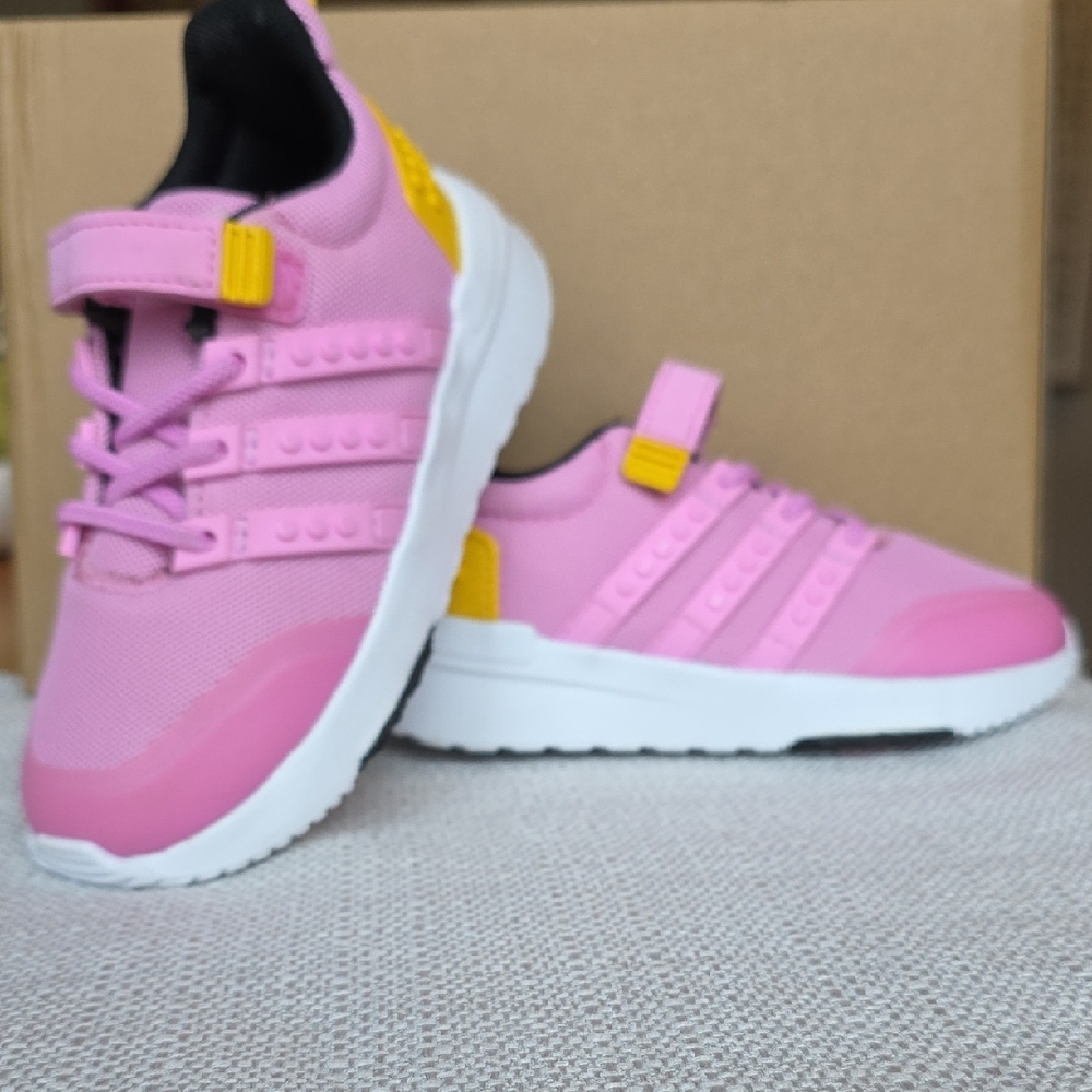 Adidas Kids Pink and Yellow Sneakers